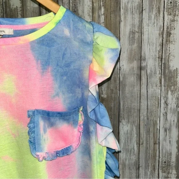 Jodifl Tie Dye Ruffle Blouse - Picture 4 of 5